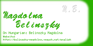 magdolna belinszky business card